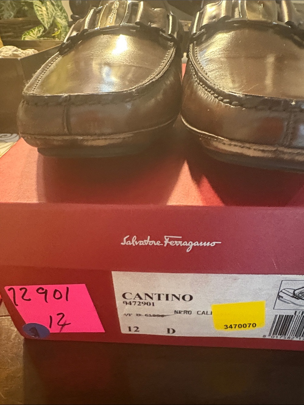 Salvatore Ferragamo Brown Leather Penny Loafers